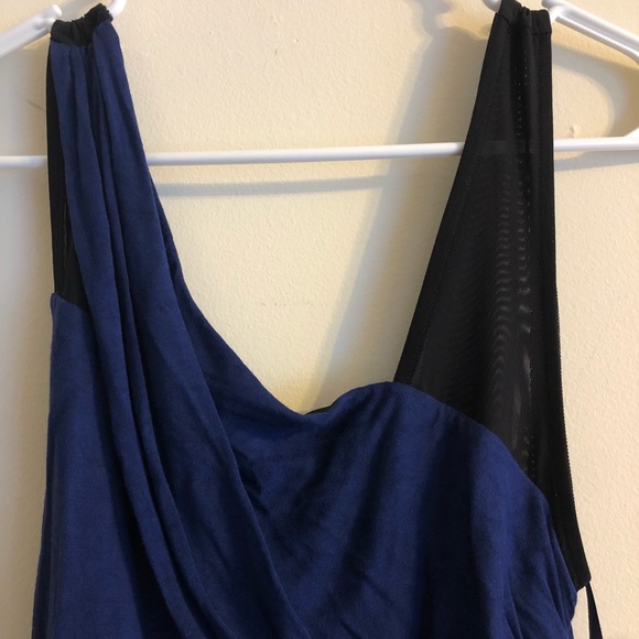 Express Navy Rouched Dress - Picture 4 of 5